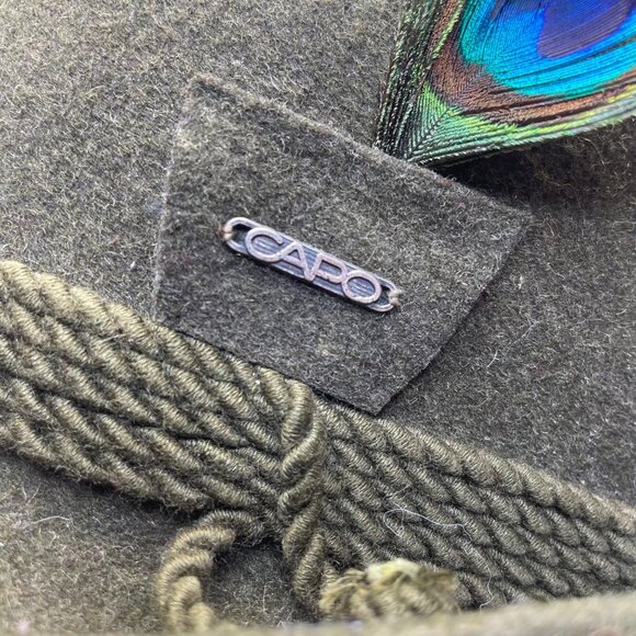 Capo Mens Green Wool Alpine Hat With Feather Detail Made In Austria - Picture 9 of 11